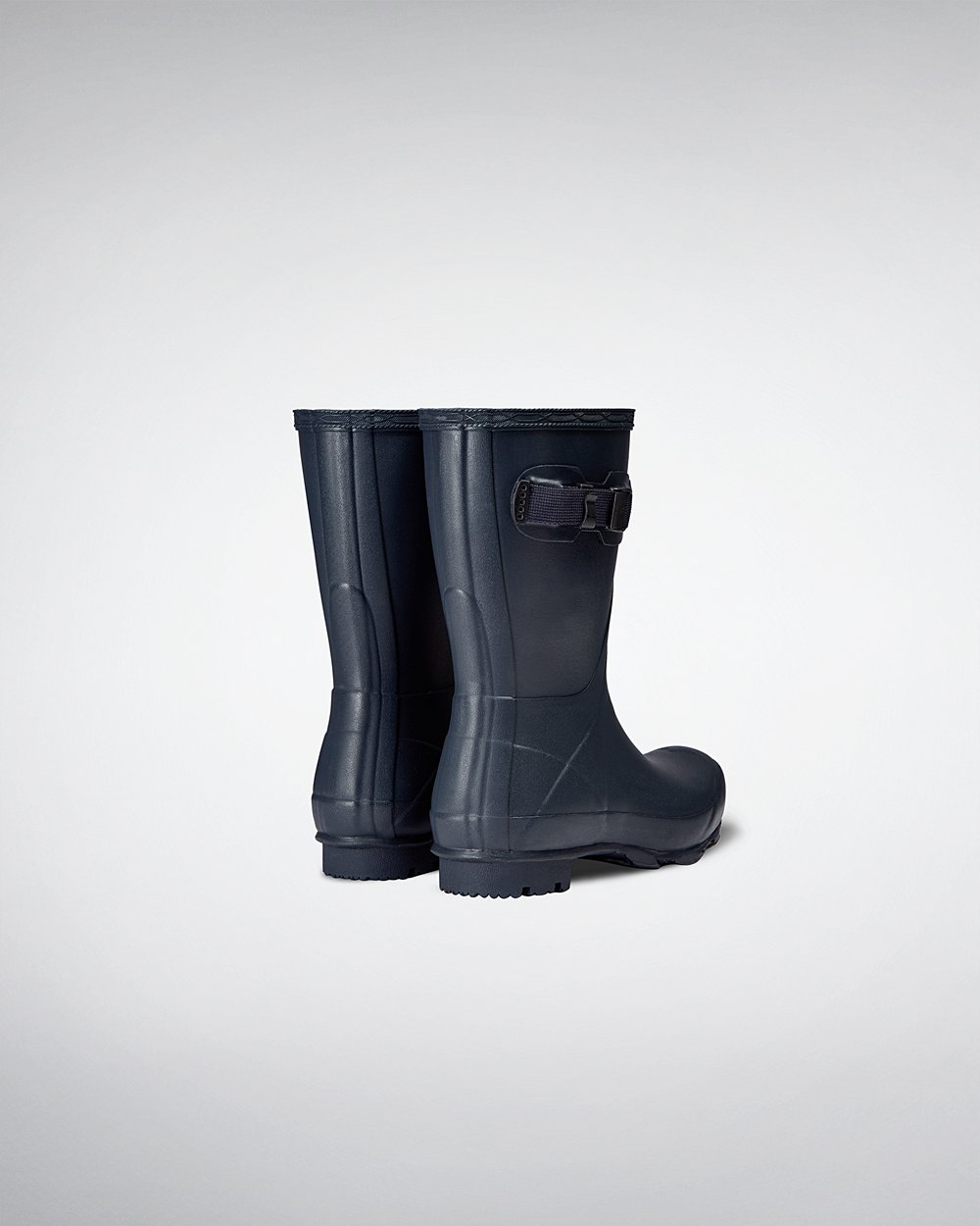 Womens Short Rain Boots - Hunter Norris Field (50ZYXUVIH) - Navy